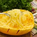 Courge spaghettis à la carbonara