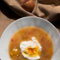 Soupe aux poivrons et son soleil poché +[...]