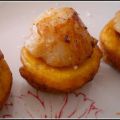 Coquilles st jacques couchées sur des blinis de[...]