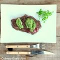 Bavette d’aloyau et son pesto aux échalotes et[...]