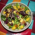 Salade d'amarante rouge, carottes jaune et[...]