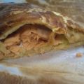 Feuilleté au poireau et à la truite fumée