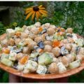 Salade de pois chiches, vinaigrette à l