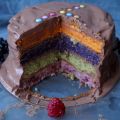 Le gâteau arc-en-ciel des 7 ans d'Augustin!