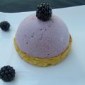 Dôme mousse de mûre au coeur mûre-framboise sur[...]