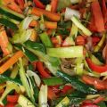 Wok de légumes croquants