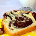 Gâteau marbré vanille- chocolat/noisette