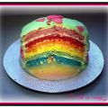 Rainbow cake pistache, coco, chocolat blanc,[...]