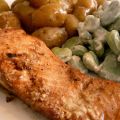 Recette de saumon aux fèves à la crème, pommes[...]