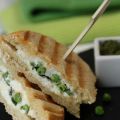 Croque monsieur à la feta et aux petits pois,[...]