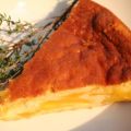 Gateau aux pèches et thym