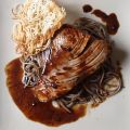 Thon teriyaki, crêpe croustillante aux sômen