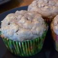 Muffins aux bananes, avoine et beurre d'arachide