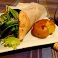 

Pita César et patate écrabouillée


