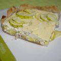 Tarte aux courgettes, chèvre frais et thym