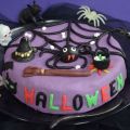 Gâteau d'Halloween aux globules de zombies