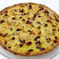 Tarte aux poires, cranberries et amandes