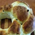 Couronne briochée orange et raisins