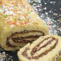 Génoise roulée pralin et nutella, Recette[...]