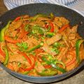 Bifteck et poivrons à la sauce au beurre