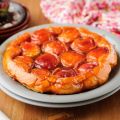Tarte tatin aux pêches et à la verveine