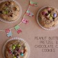 Peanut Butter, Pretzel & Chocolate Chip Cookies