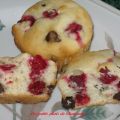 Muffins aux canneberges, orange et chocolat