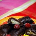Raviolis chocolatés à la banane et à la poire,[...]