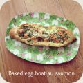 Baked egg boat au saumon { recette du dimanche }