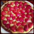 Tarte au lemon curd et fraises.