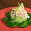 Tartare d'avocat au crabe et pomme verte