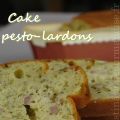 Cake pesto lardons