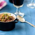 Cassolette de bœuf à la bourguignonne
