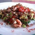 Salade de quinoa grillé, avocat, crevettes[...]