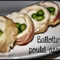 Ballotine de poulet aux asperges et bacon