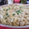 Gratin de pâtes au poulet et brocoli