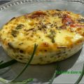 CLAFOUTIS CHAMPIGNONS TOMATES CONFITES.