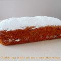 Cake au kaki et aux cranberries (sans oeuf)