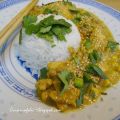 Filets de poulet au curry et lait de coco