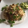 Riz libanais aux merguez et aux pois chiches