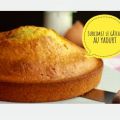 Gâteau aux yaourt, fraises et cacao en poudre