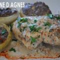 Paupiette de poulet farcie au bleu de bresse,[...]