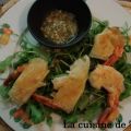 GAMBAS CROUSTILLANTES ET ROUGAIL CITRON SUR LIT[...]