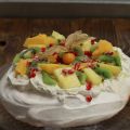 Pavlova aux fruits exotiques (essai avec de la[...]