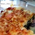 Clafoutis aux épinards, chèvre frais et pignons