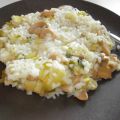 Risotto au poireau et champignons