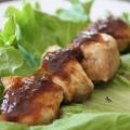 Kebabs de poulet teriyaki à l'orange