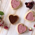 Coeurs sablés aux cranberries et chocolats