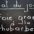Foie gras à la rhubarbe.