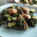 Poêlée d'épinards aux lardons, croûtons et au[...]